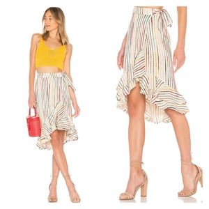 Tularosa Veronica rainbow stripe skirt medium NEW!